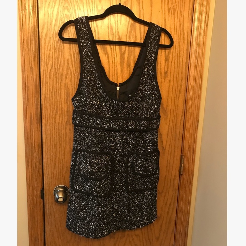 Nanette Lepore tweed overall style dress